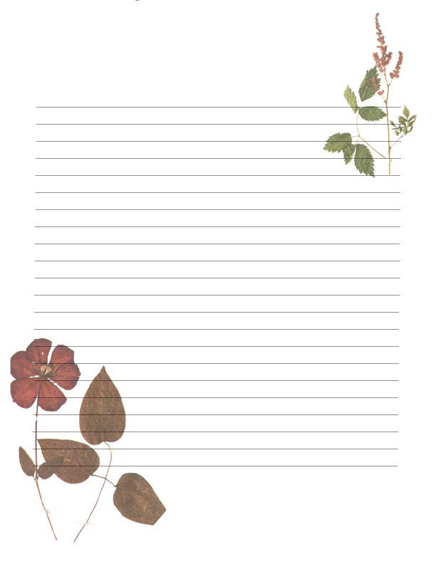 Printable Digital Writing Paper/ A4 8.5x11 / Lined and Etsy