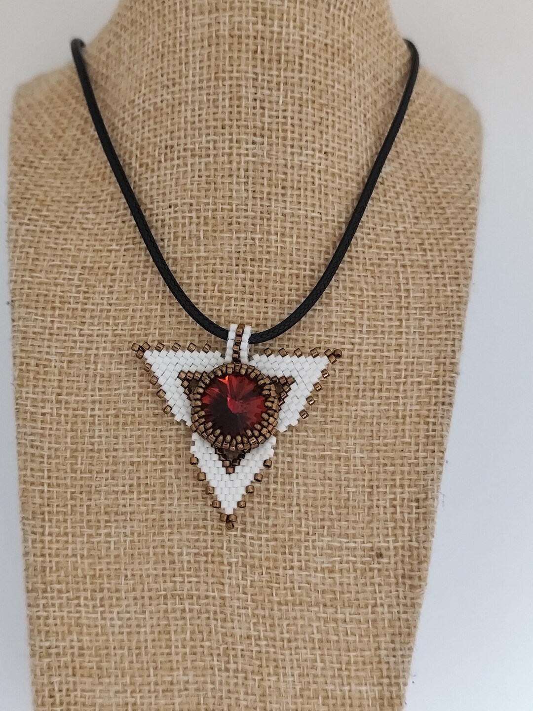 Pendent Triangle Pattern Handmade Beaded Pendant Triangle - Etsy