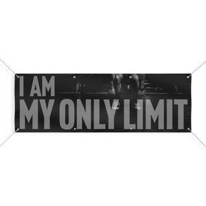 I Am My Only Limit Gym Banner, Wall decor for home or commercial gym, Inspirational bodybuilding banner, Workout Sign, Garage Gym, Gift Him