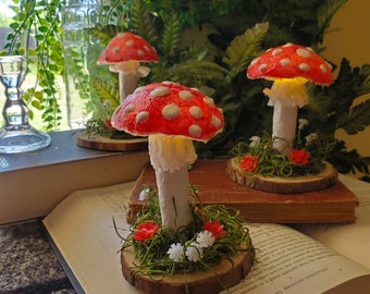 Amanita Mushroom lamp light