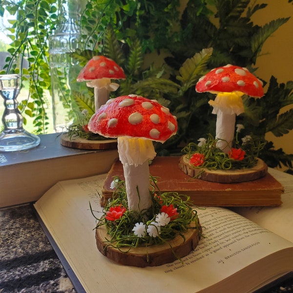 Amanita Mushroom lamp light