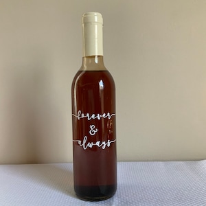 Wedding Favor for Guests In Bulk,Wine Bottle Labels Wedding, Bridal Shower Gift, Vinyl Decal Wedding Sign,Wine Favor Tag, Forever and Always