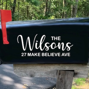 Mailbox Address Decals, Personalized Last Name Mailbox Vinyl Decals, Mailbox Number Stickers, Permanent Letter Stickers