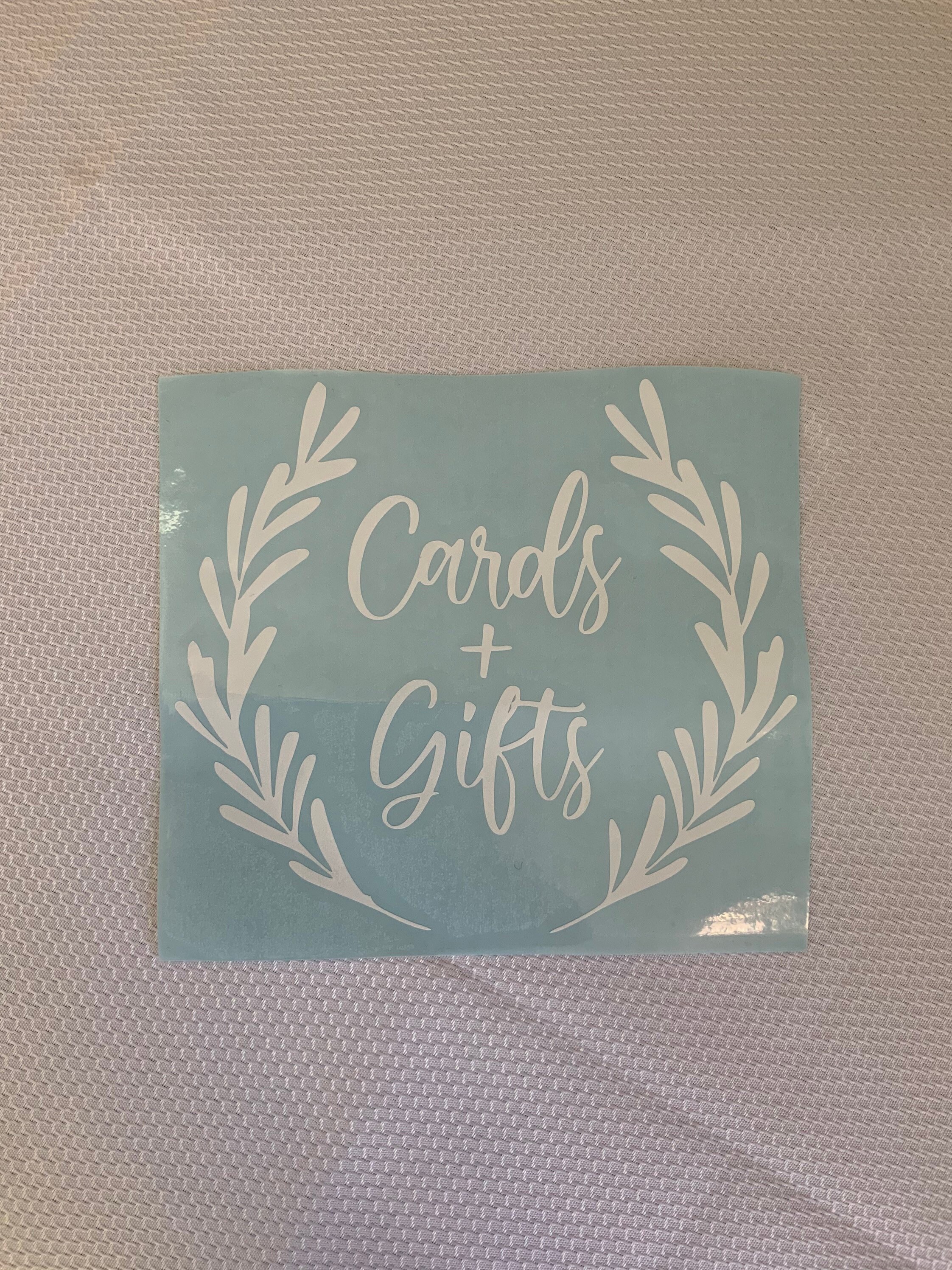 Card Box Decal Gift Table Banner Cards and Gifts Wedding Etsy