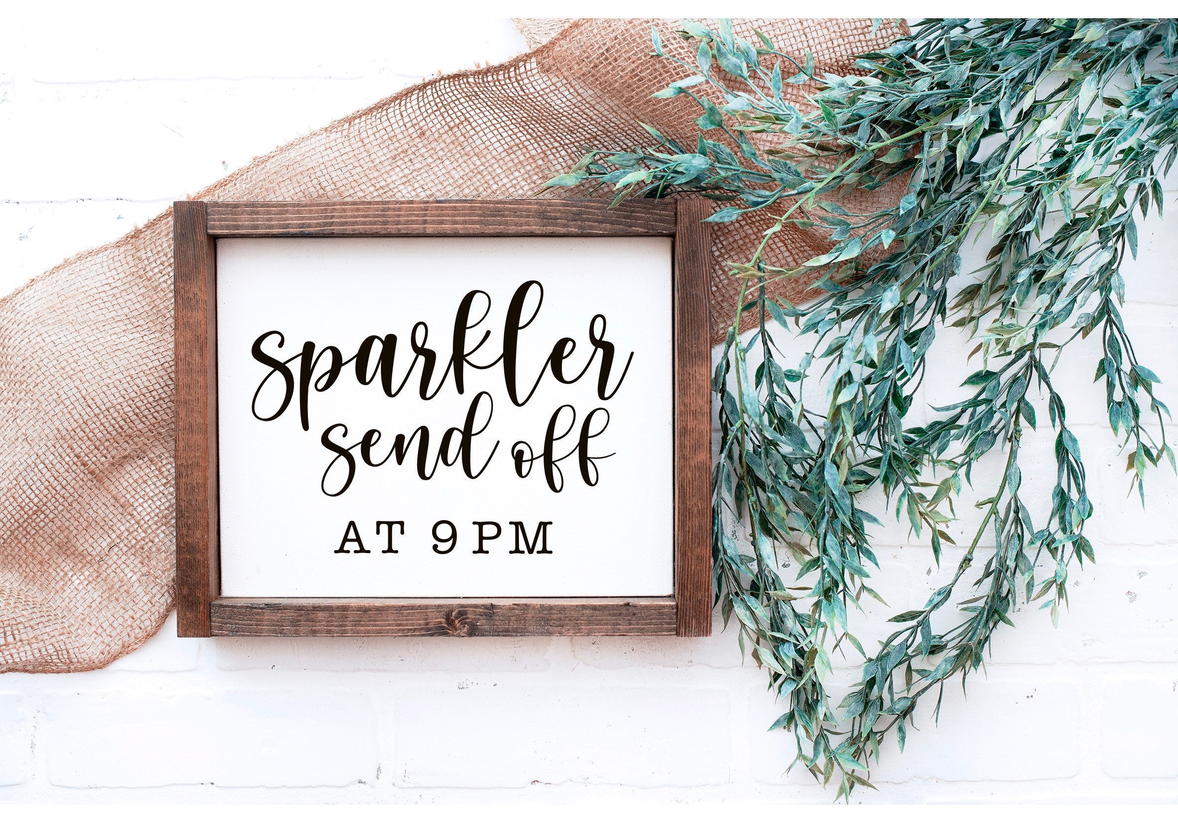 Wedding Sparkler Send off Sign, Wedding Sparkler, Rustic Wedding Decor ...