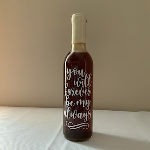 Wedding Favors for Guests In Bulk, Wine Bottle Labels Wedding,Vinyl Decal ,Wine Favor Tags,Wine Bottle Decals, You will forever be my always