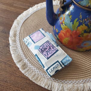 Monedero para té, regalo para amantes del té en movimiento, regalo para la mejor amiga, regalo para ella, bolsa de viaje para té y café, billetera organizadora de bolsos, seis compartimentos