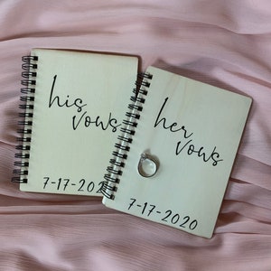 Vow books, Wedding vow booklet decals, Black, White, Gold lettering