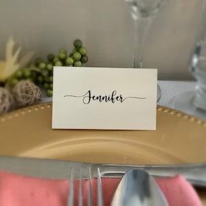 Cartões de lugar de casamento personalizados ~ Adesivos de cartão de lugar ~ Modelo de cartão de lugar ~ Nome do cartão de lugar ~ Cartão de lugar plano ~ Design de cartão de lugar ~ Decalque