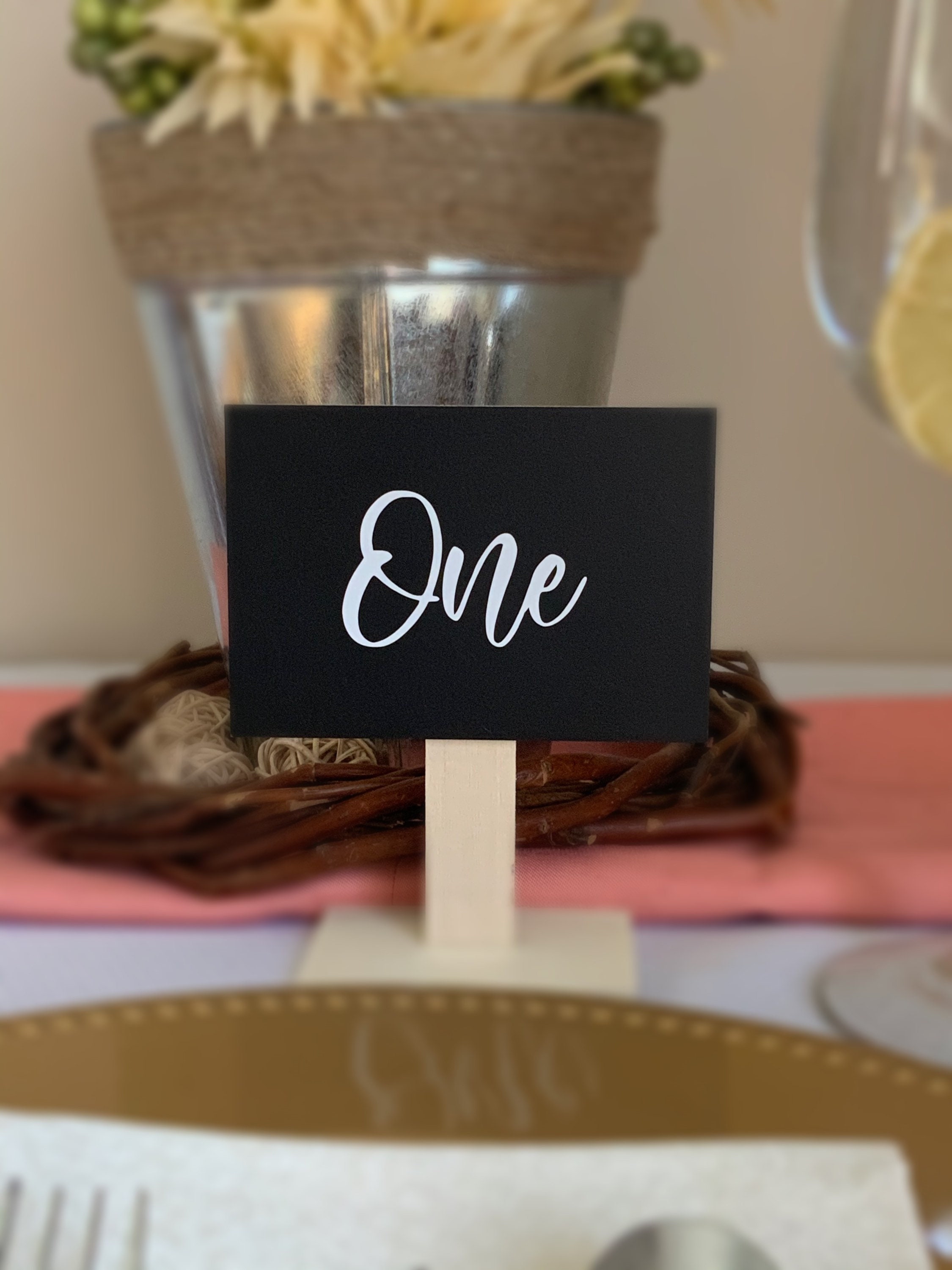 Rustic Table Numbers event table signs wedding decor Etsy