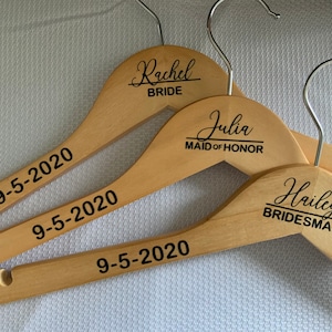 Bride Hanger, Bridal Hangers, Bridesmaid Hangers, Bridal Hanger Personalized