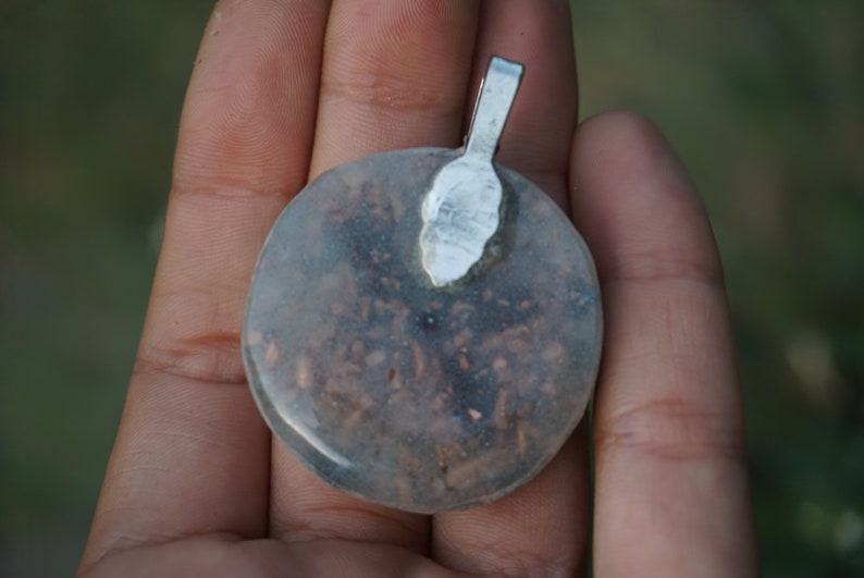 Orgonite pendant\u00ae to help emotional and mental unlocking with opals and amethyst lucid dreams