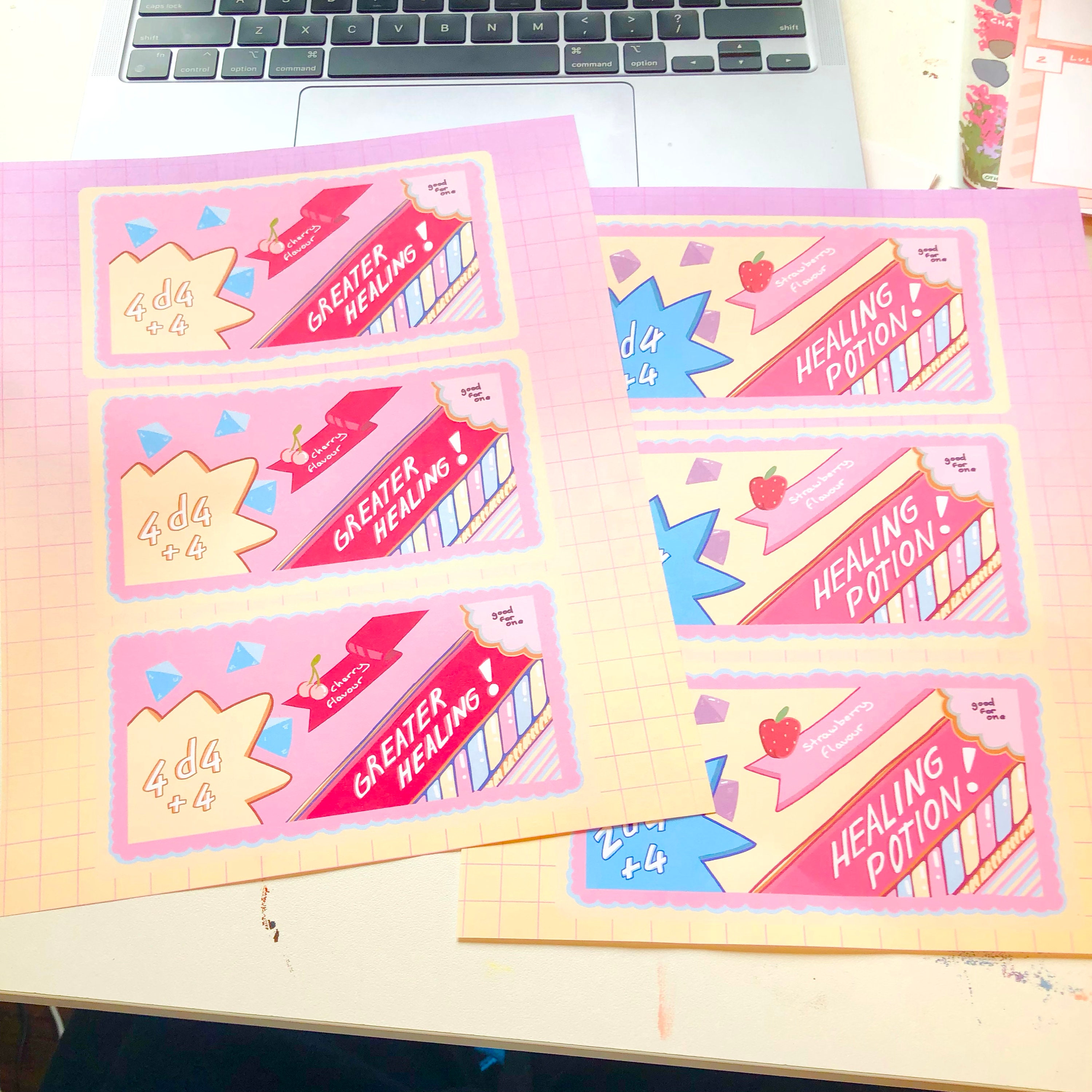 Healing Potion Coupons FULL SET easy to Use Just Print at Etsy