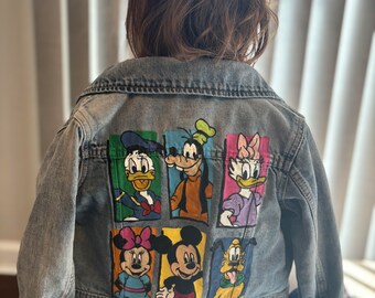 Custom Hand-Painted Baby and Toddler Jean Jacket - Customizable Denim - Gameday, Tailgate, Disney, Nfl, Nba, Mlb, NCAA, Personalized Name