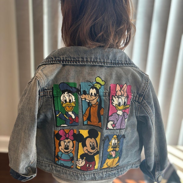 Custom Hand-Painted Baby and Toddler Jean Jacket - Customizable Denim - Gameday, Tailgate, Disney, Nfl, Nba, Mlb, NCAA, Personalized Name