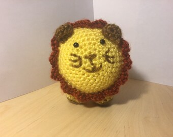 Yellow Crocheted Lion