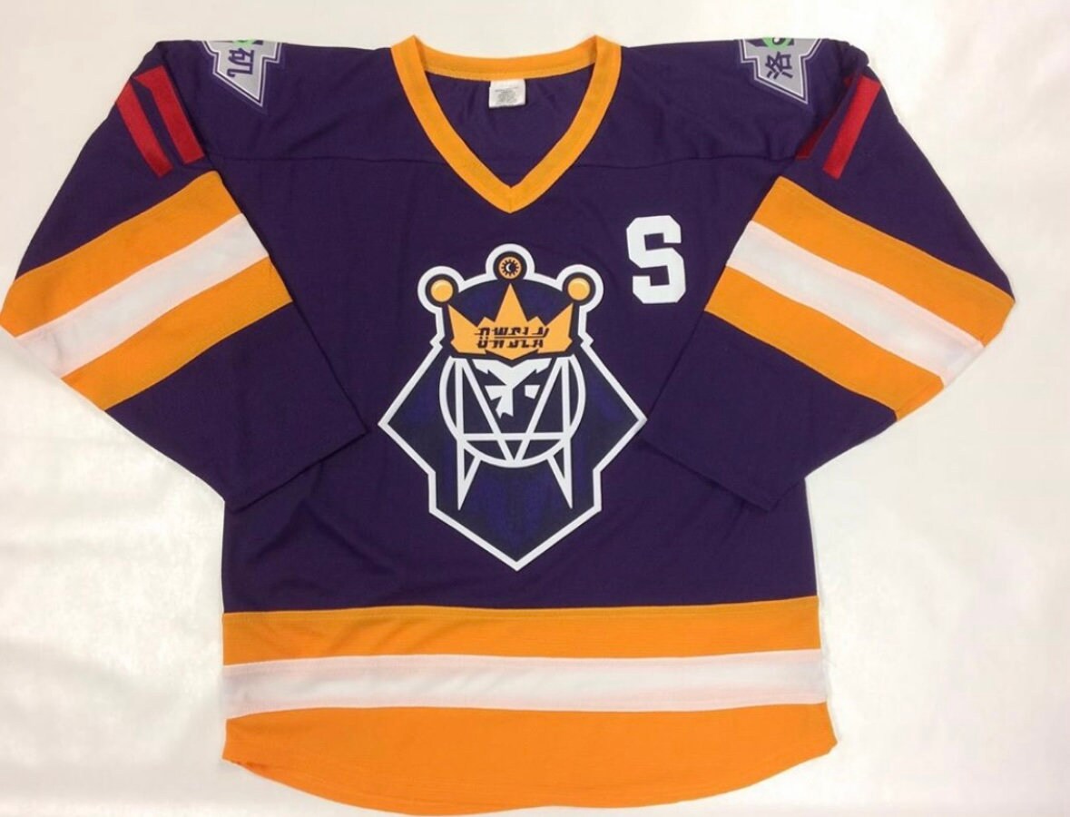 La Kings Player-Issued Training Camp/Practice Jerseys - Purple Thomas 41