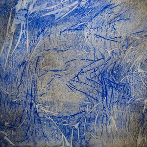 Blue and Black Watercolor Image