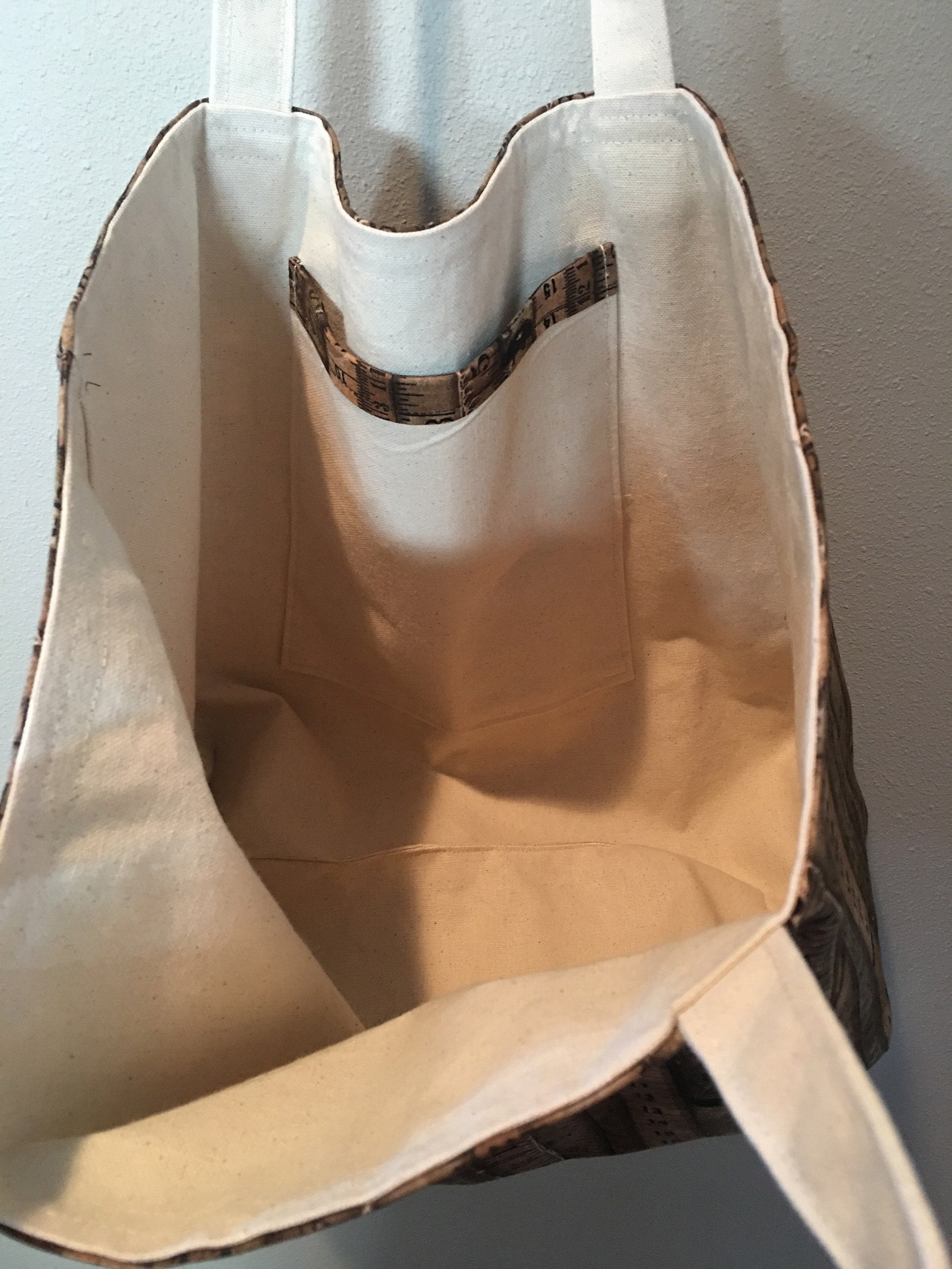 Wooden Ruler Reusable Washable Grocery Bag Etsy