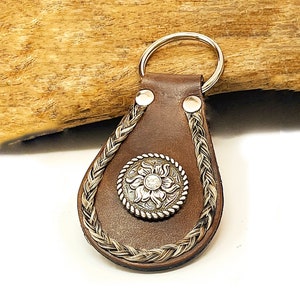 Tassel Horse Hair Key Chain With Personalized Name Charm by