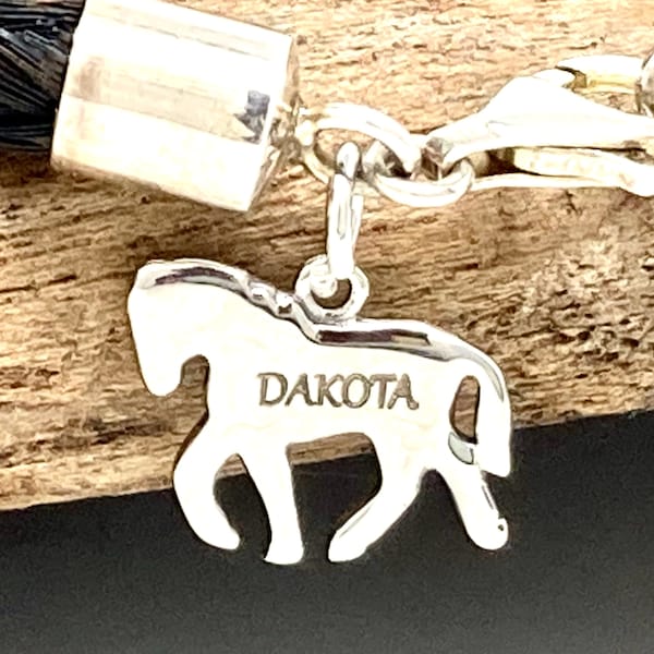 Add-on Charm Personalized Silver Horse for Horsehair Bracelet