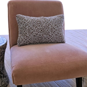 The WELL DRESSED BED Jiraf Blue and Brown Lumbar Pillow Cover 18 x 12