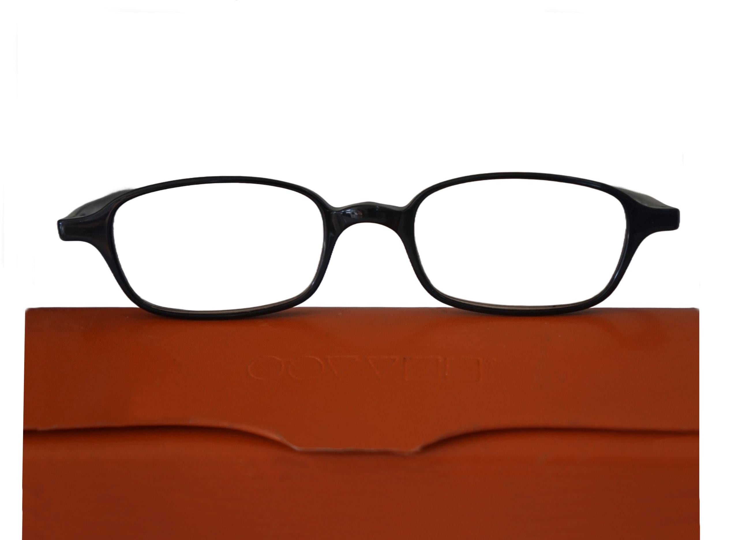 希少なオリバーピープルズ OP-603 ブラック 長方形 眼鏡フレームのみ