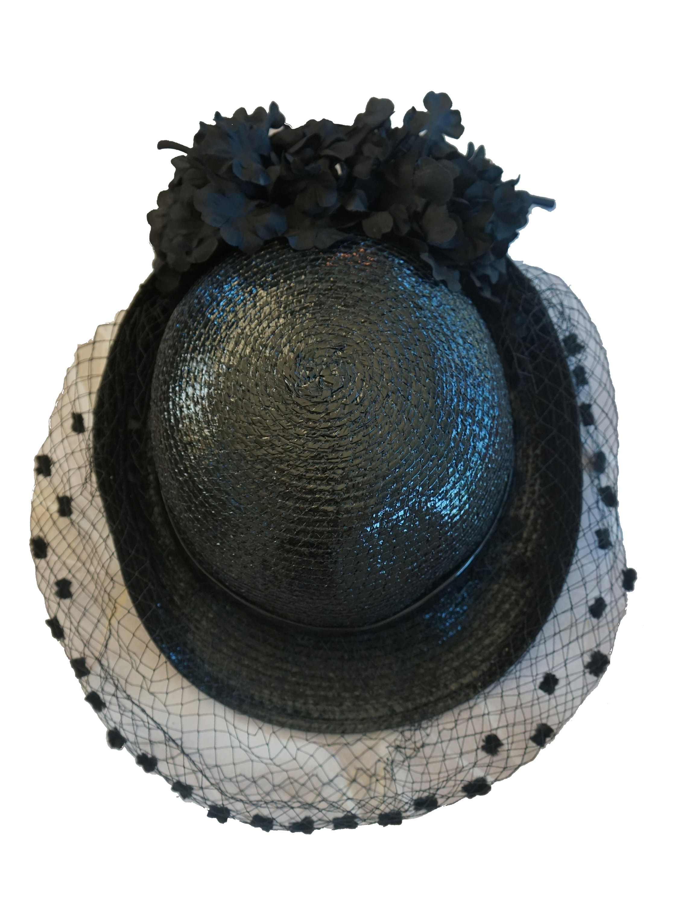 Vintage Adolfo II Straw Sun Hat Wide Brim 1970s Derby Garden Hat Vintage 1970 Adolfo II Straw wide brim fedora Outback  main image 4