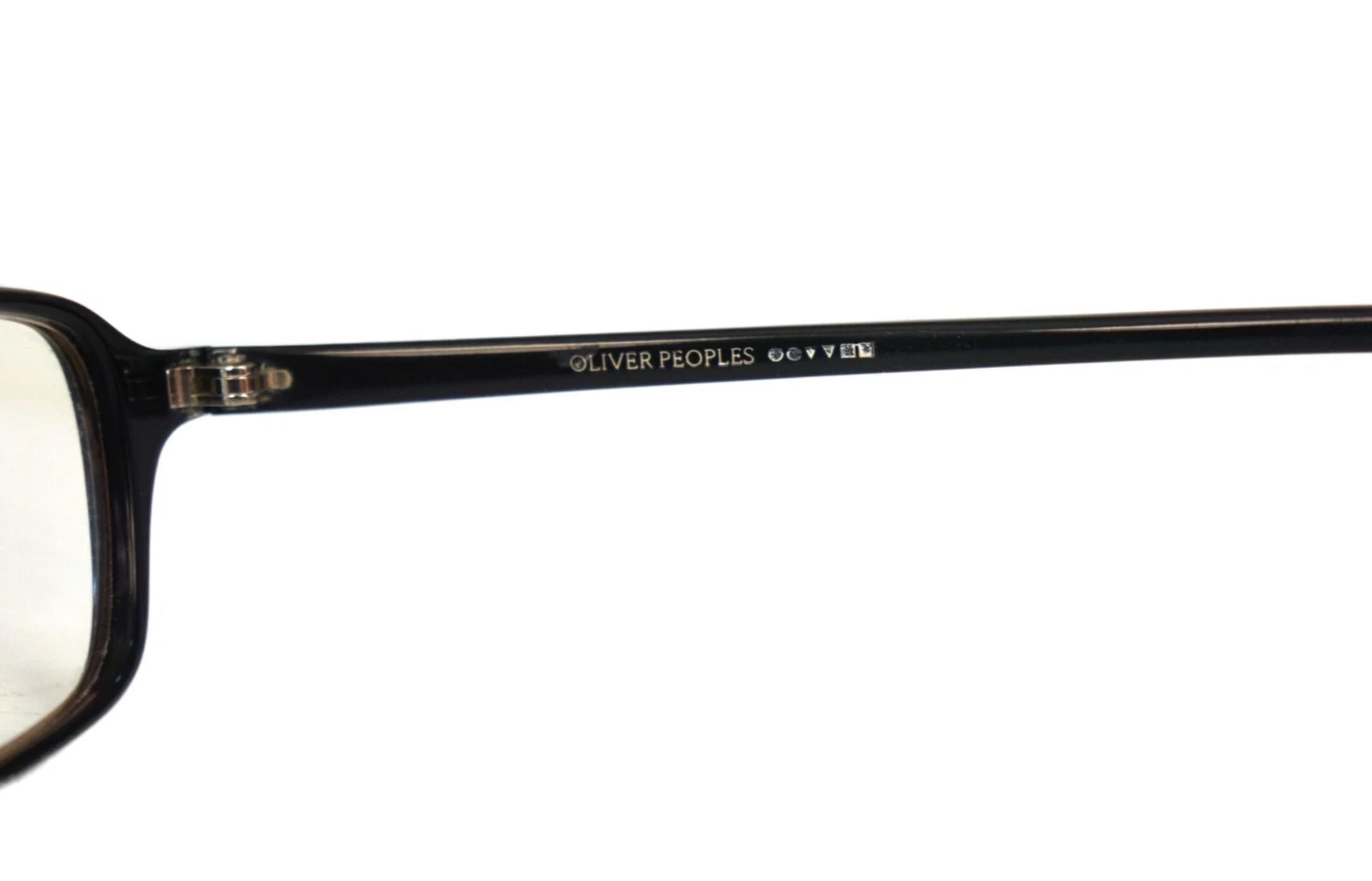 希少なオリバーピープルズ OP-603 ブラック 長方形 眼鏡フレームのみ