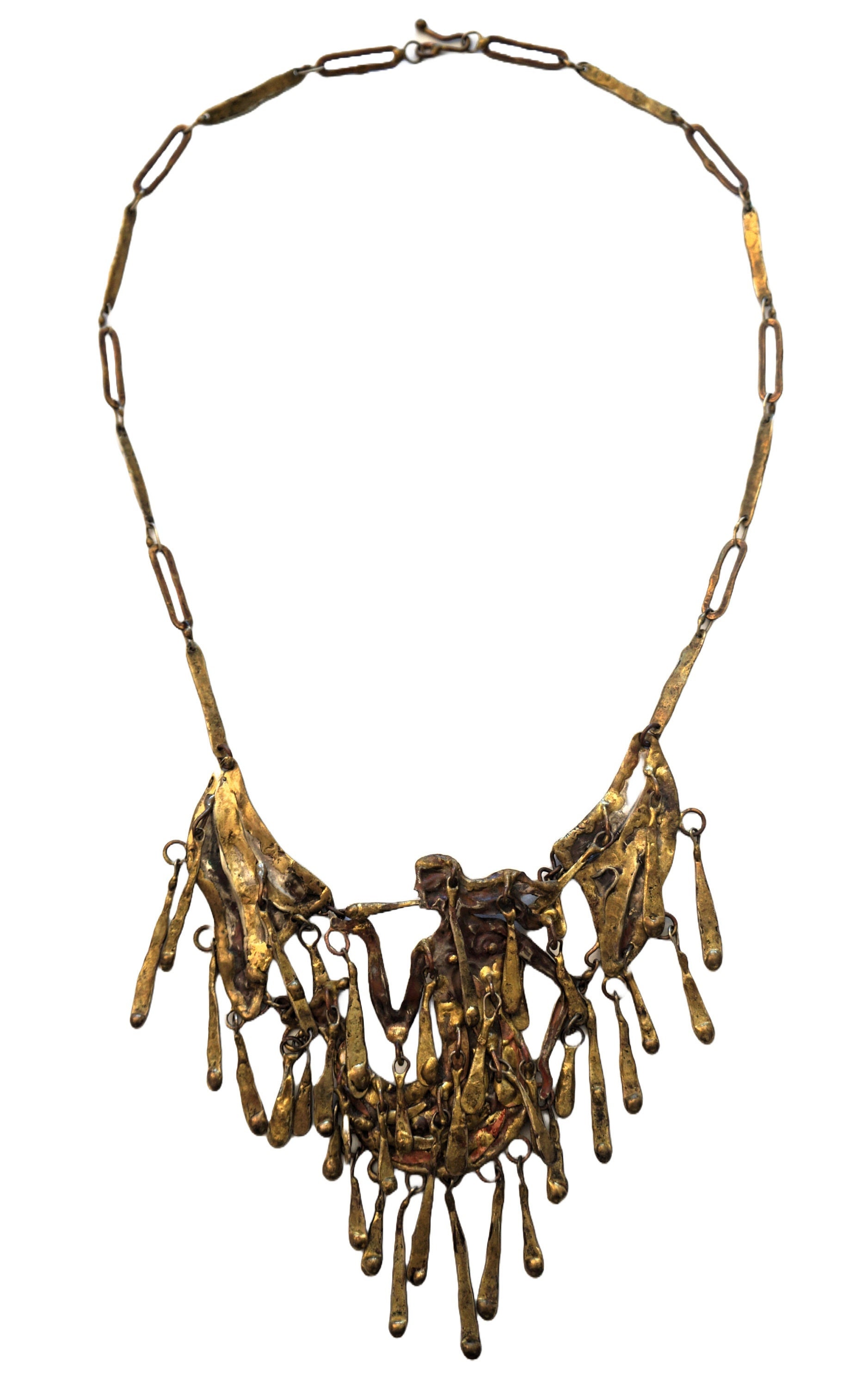 Vintage ARMANDO LOZANO RAMIREZ Brutalist Brass Mermaid Siren