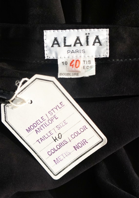 RARE Vintage ALAIA AW 1983 Plonge Skirt Ruched Dr… - image 5