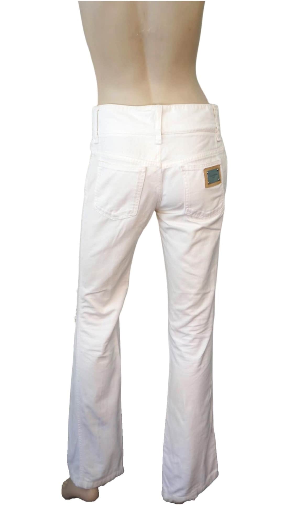 DOLCE&GABBANA ホワイトデニム RARE yoko straight Rare VINTAGE Y2K 