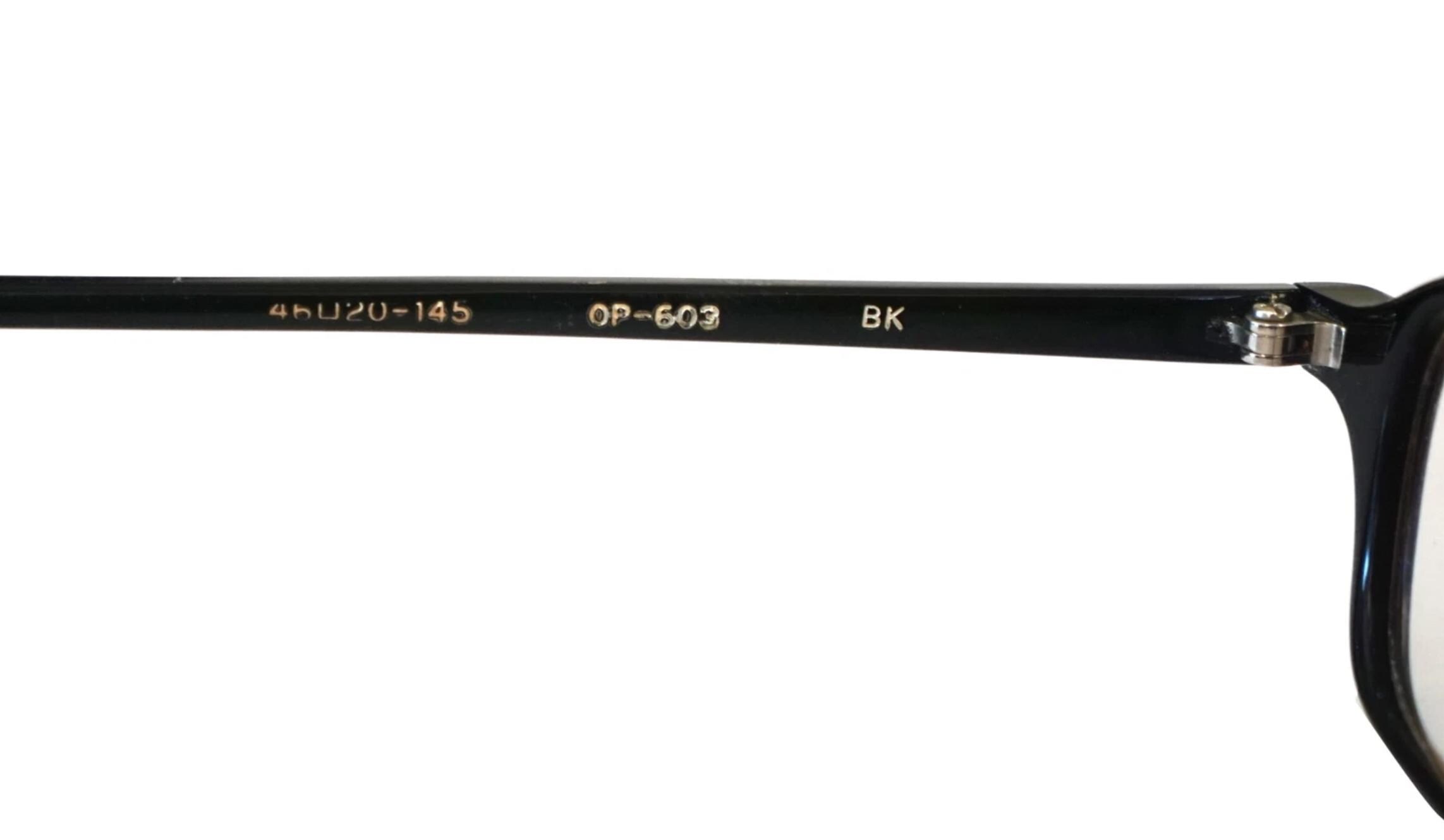 Rare OLIVER PEOPLES OP-603 Black Rectangular Eyeglasses Frames