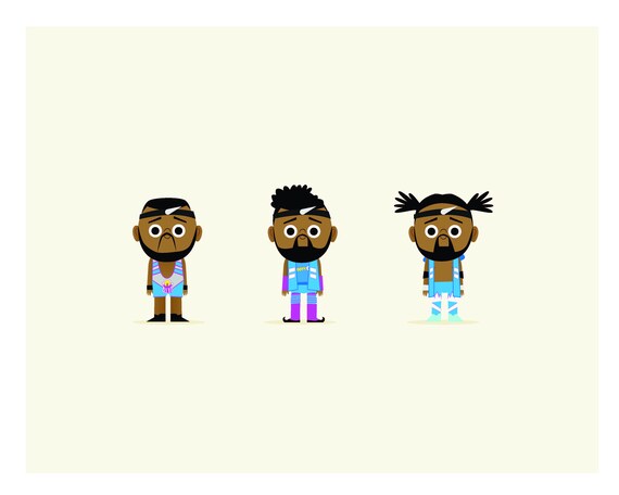 The New Day WWE Digital Print | Etsy