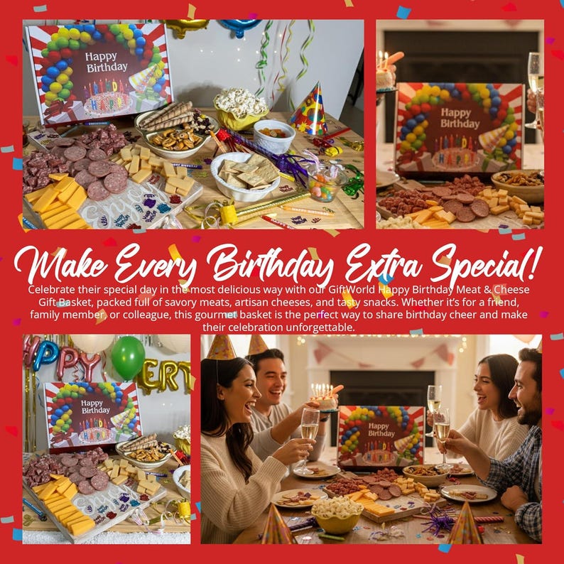Birthday Meat and Cheese Gourmet Gift Box – Snacks & Sweets – Sweet ...