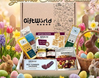 Oster-Fleisch & Käse Geschenkkorb | Gourmet Charcuterie Box | Ostern Geschenk | Frühling Geschenkkorb, Ostern Geschenk für Ihn Ihre Familie