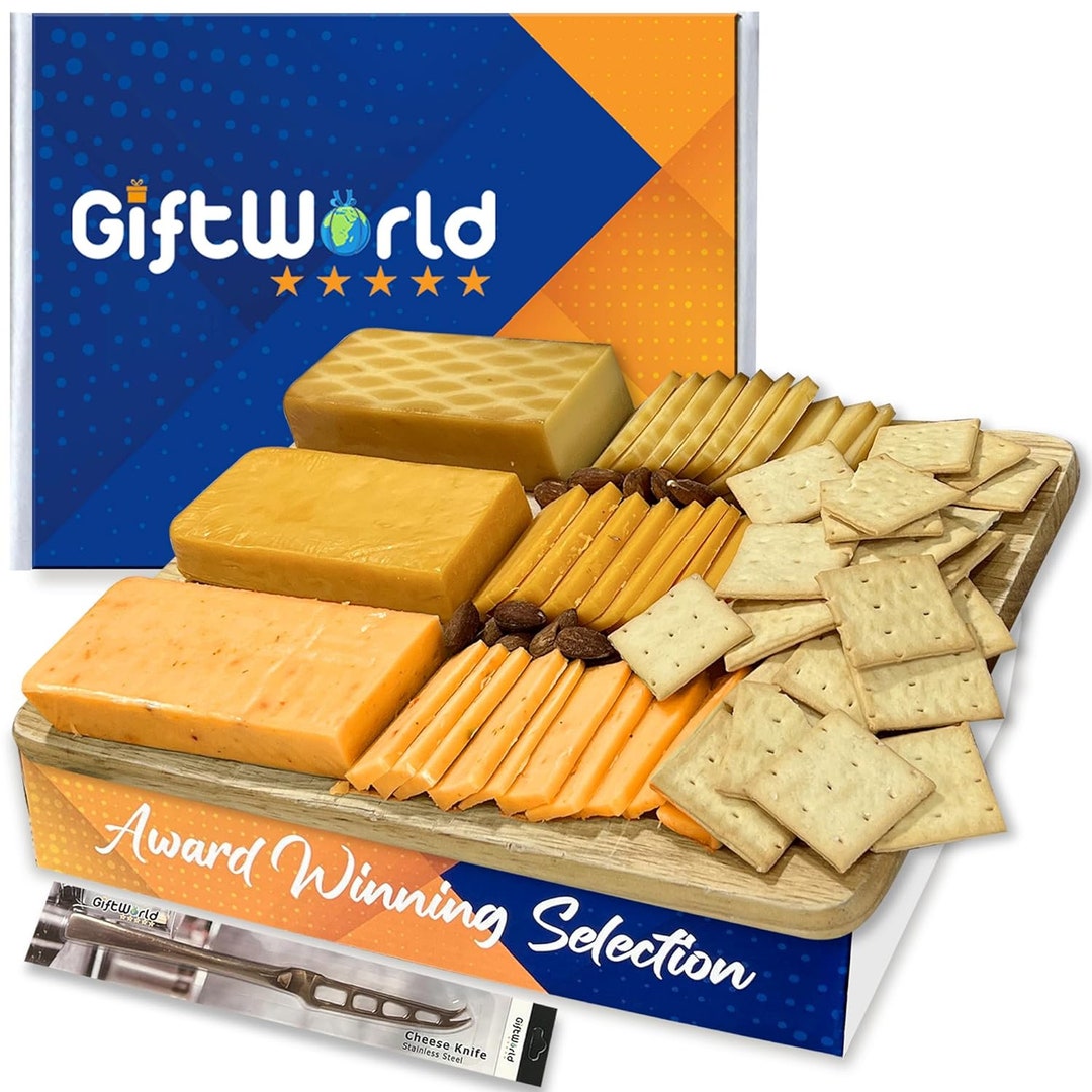 Gourmet Cheese Sampler Food Gifts for Men and Women, Cheese Assortment