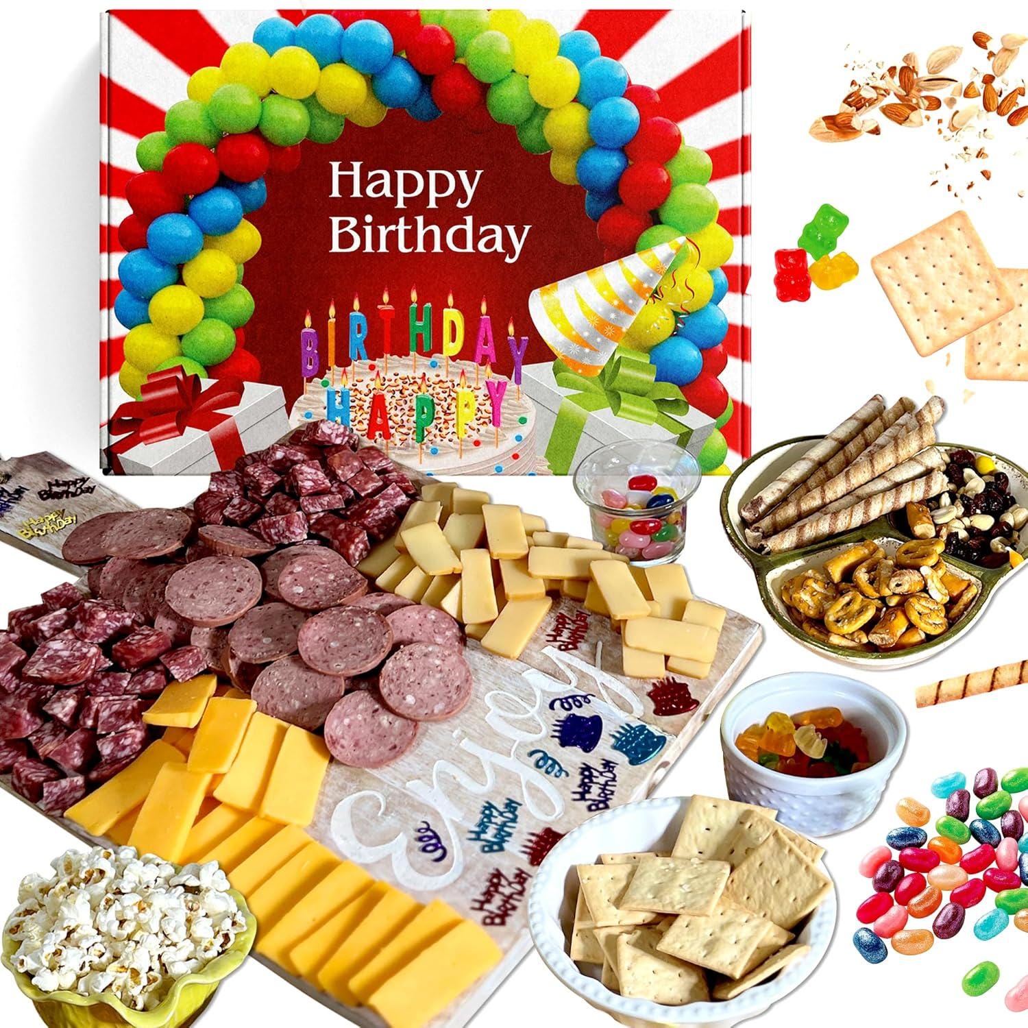 Birthday Meat and Cheese Gourmet Gift Box – Snacks & Sweets – Sweet ...