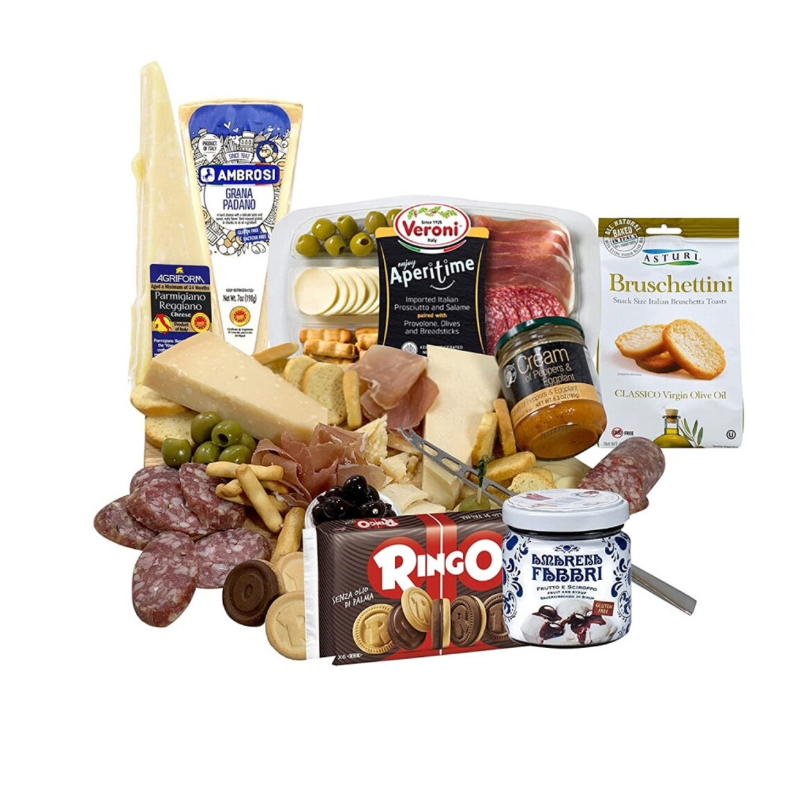 Italian Meat & Cheese Sampler Gourmet Gift Basket Deluxe From Etsy