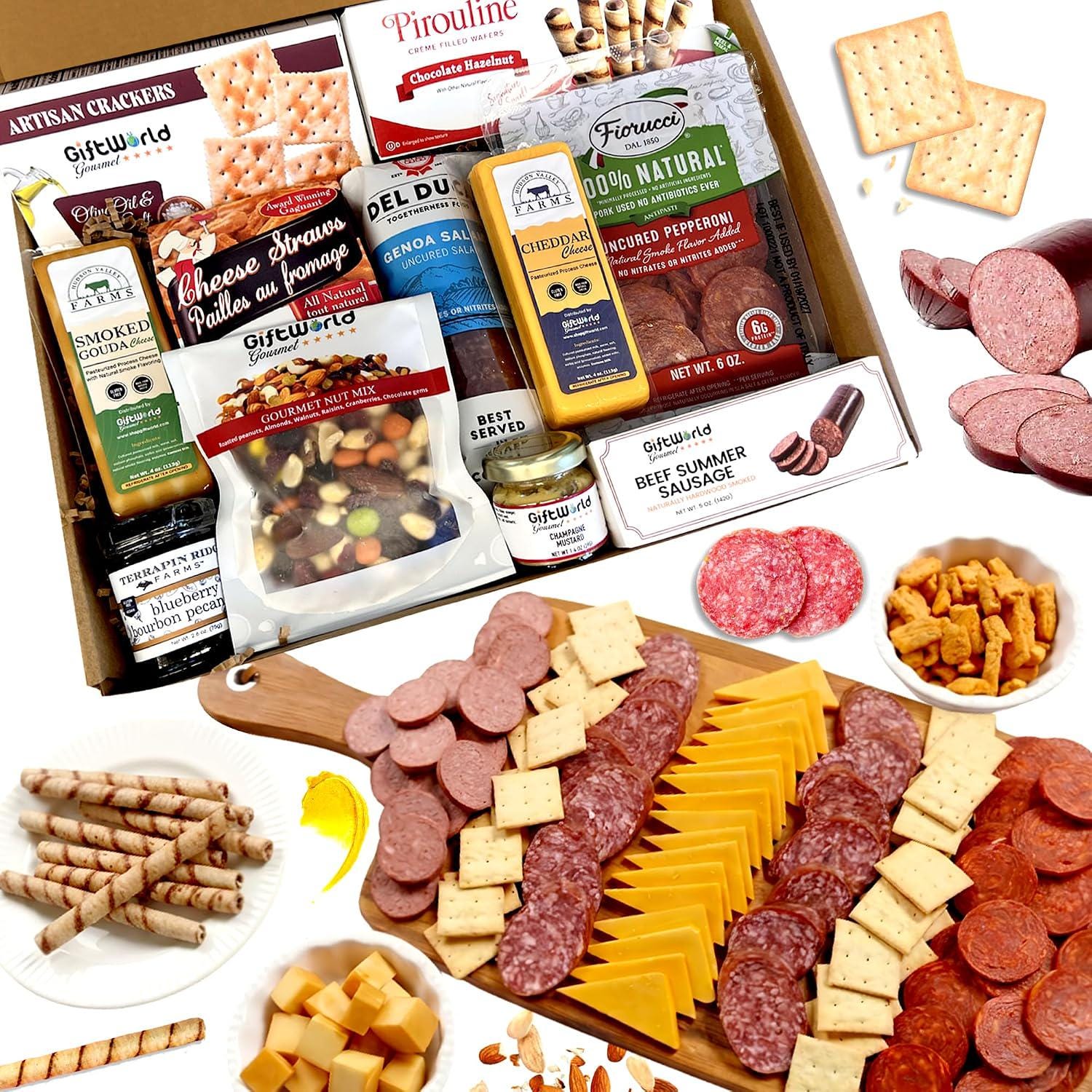 Meat and Cheese Gift Box – Deluxe Charcuterie Set for Him and Her ...