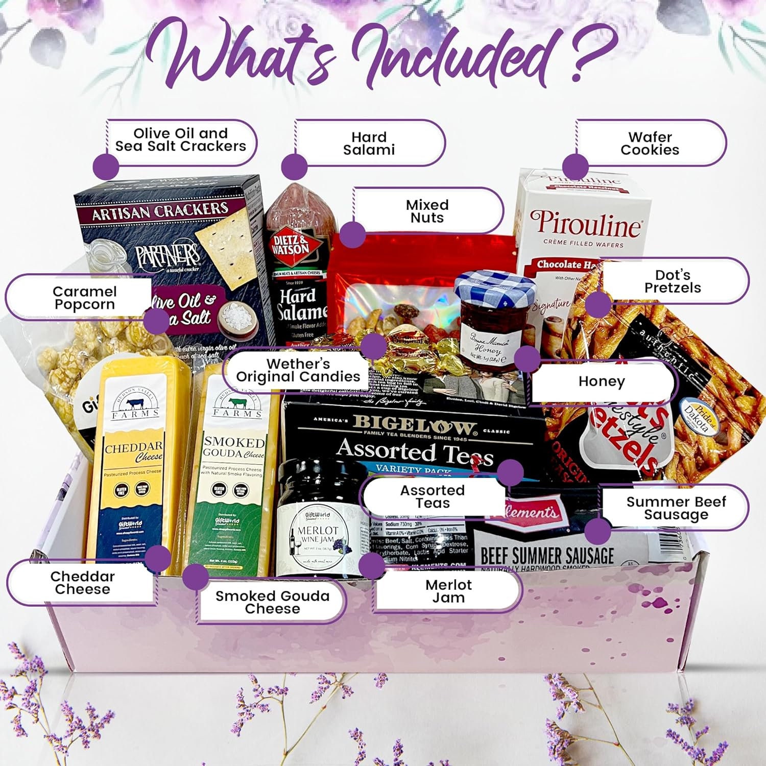 Sympathy Gift Baskets Meat and Cheese Gift Basket, Savory Meats, Cheese