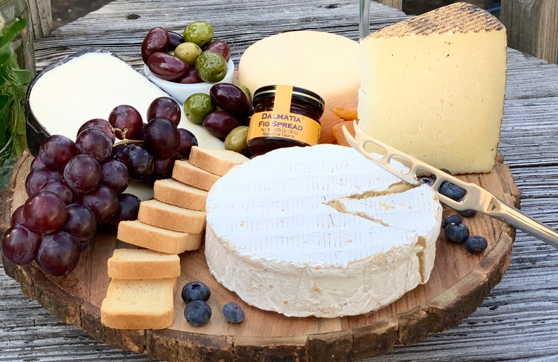 Gourmet Cheese Sampler Cheese and Crackers Brie Manchego Etsy
