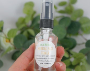 Herbal Face Toner Spray - Botanical Floral Waters - Toning Facial Spray - Witch Hazel Alcohol Free - All Natural Ingredients