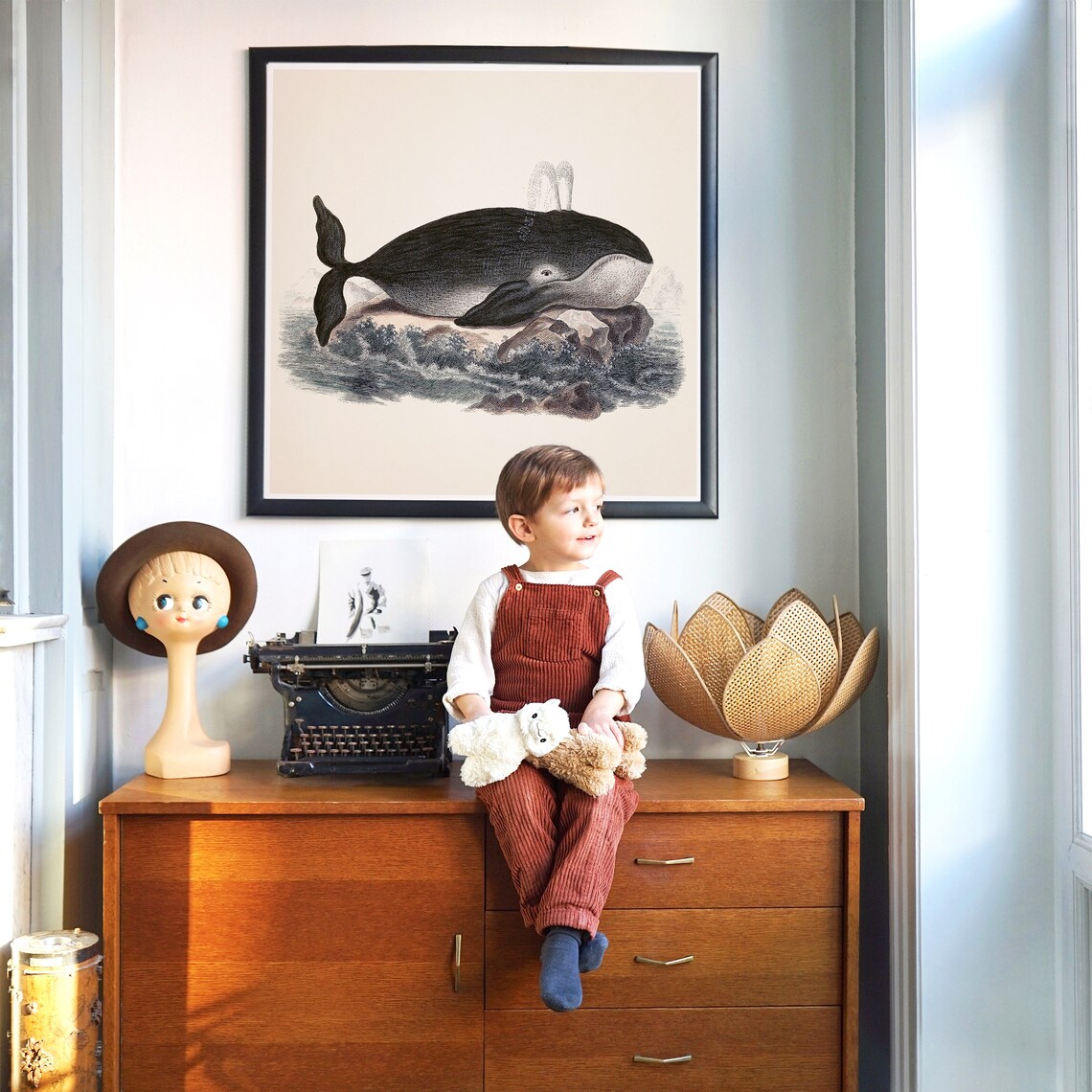 Whale Print Bathroom Wall Decor Ocean Coastal Wall Art Beach - Etsy