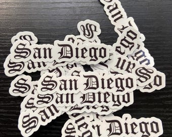 San Diego Old English Aufkleber