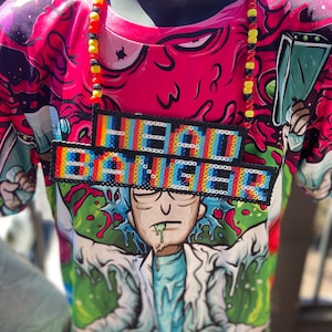 Head Banger Perler Necklace