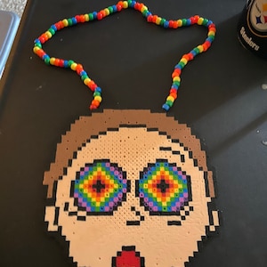 Trippin Morty Kandi Perler Necklace
