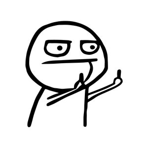 Middle Finger Stick Figure Sticker