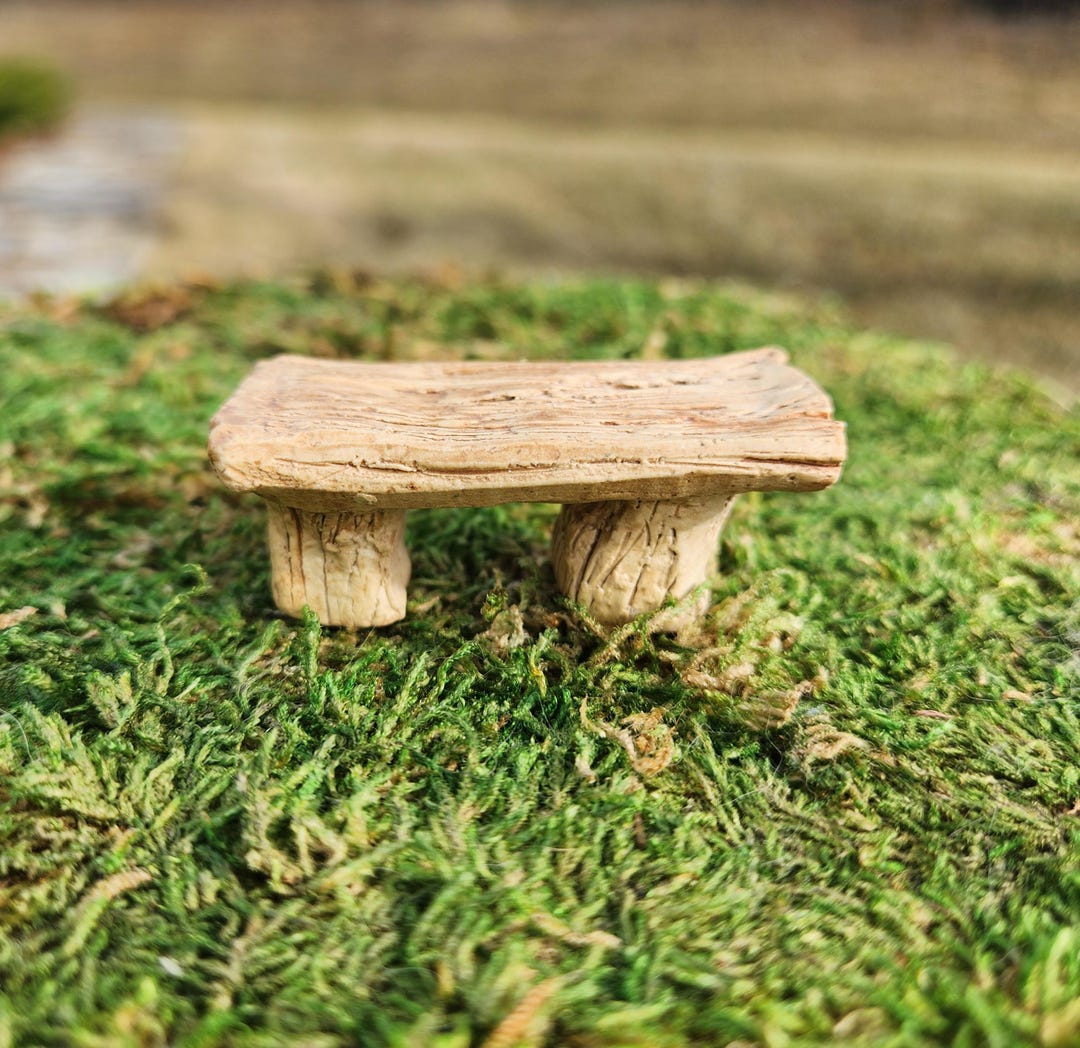 Miniature Clay Bench - Fairy Garden Supply - Fairy Furniture - Etsy