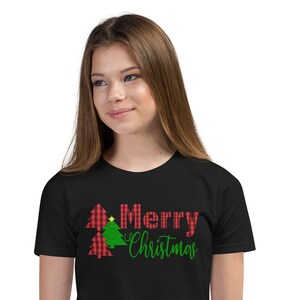 Frohe Weihnachten Unisex Jugend T-Shirt | Weihnachtsshirt | X-Mas Shirt | Weihnachten Jugend Kurzärmeliges T-Shirt
